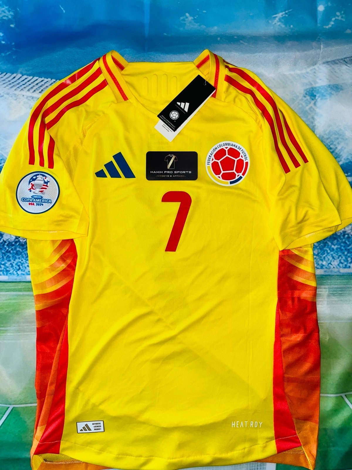 2024 COLOMBIA Adidas Home Player Soccer Fútbol Jersey #7 LUIS DIAZ - L (PV)
