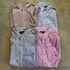 Ralph Lauren Shirt Mens 18.5 38/39 Tall Long Sleeve Button Down Cotton Lot