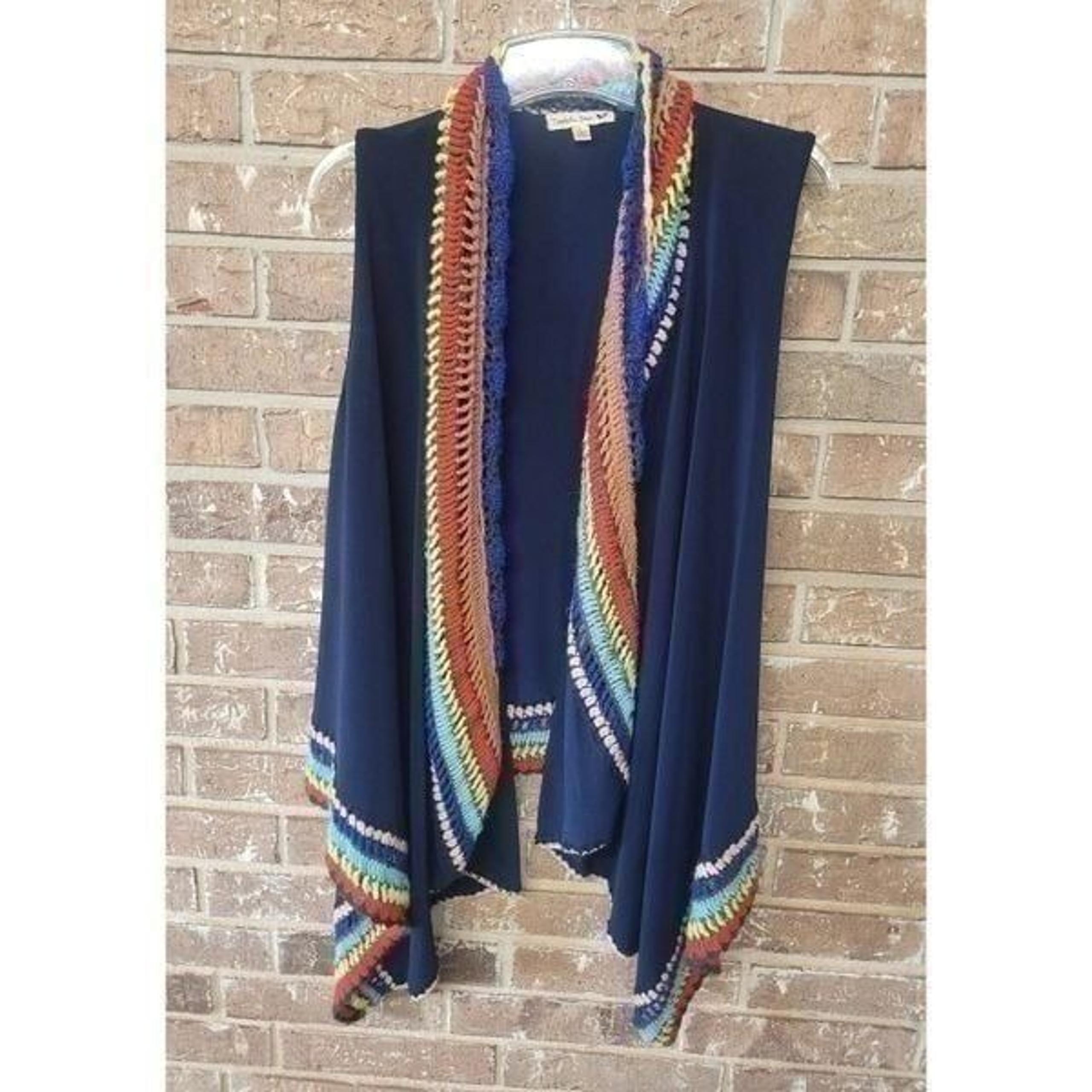 Double Zero Crochet Hem Vest, Women's Large