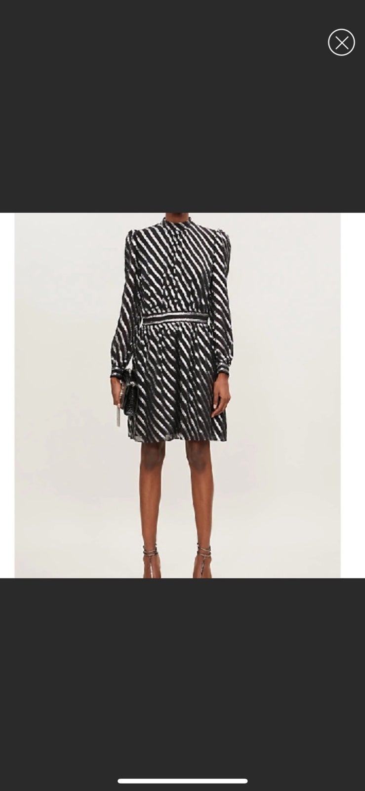 NWT Michael Kors Silver and Black Sparkly Dress