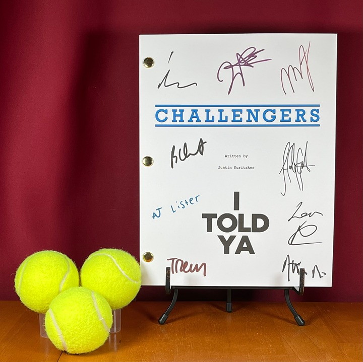 Challengers Script Signed- Autograph Reprints- Zendaya