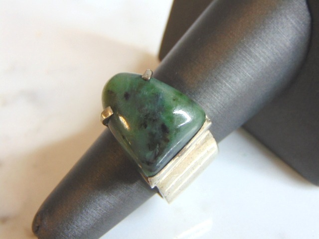 Womens Vintage Estate Sterling Silver Zoisite Ring 17.3g E5824