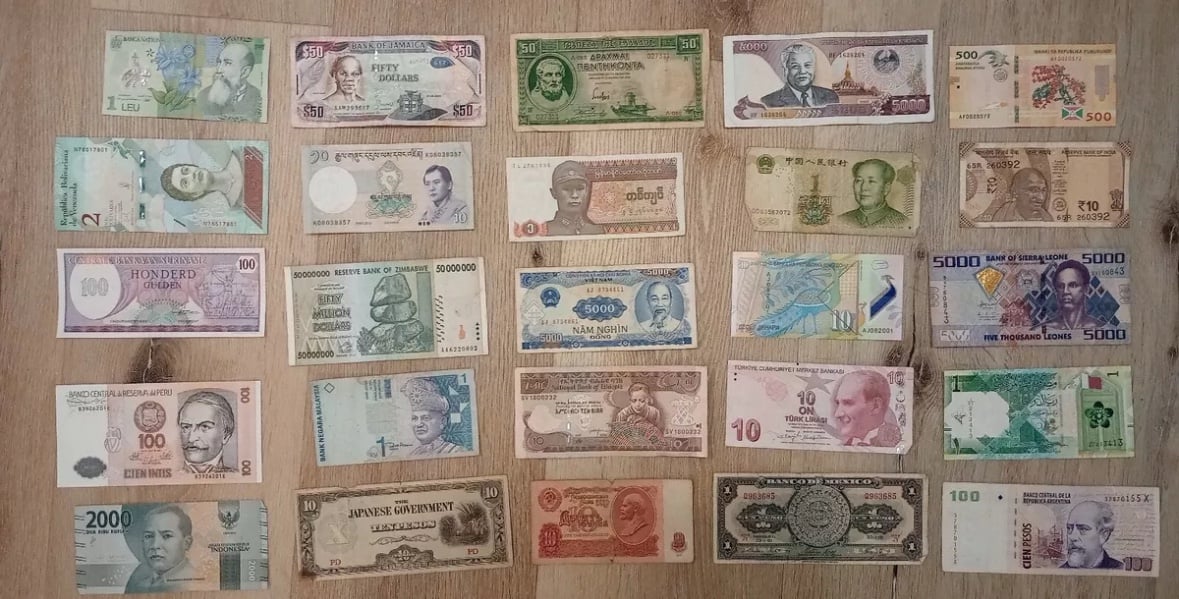 Stack of World Currency