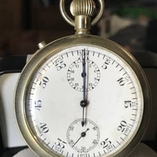 Antique Swiss-Made Manual-Wind Chronograph Stopwatch