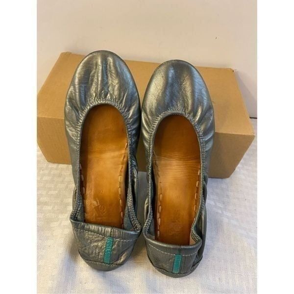Tieks by Gavriell ballet flats gray leather size 8 foldable