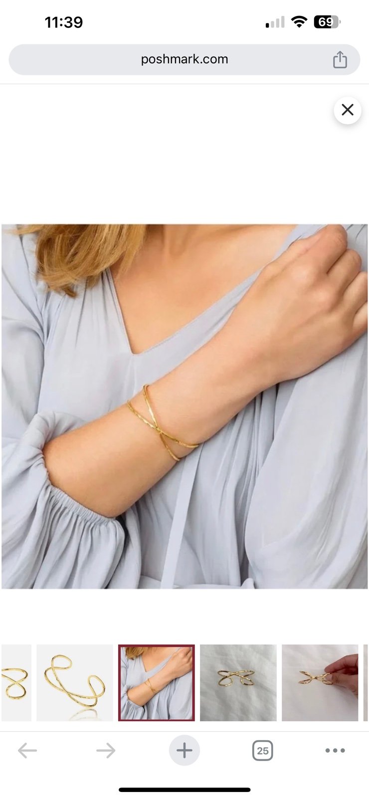 Elea Gold-Tone Cuff Bracelet from Gorjana