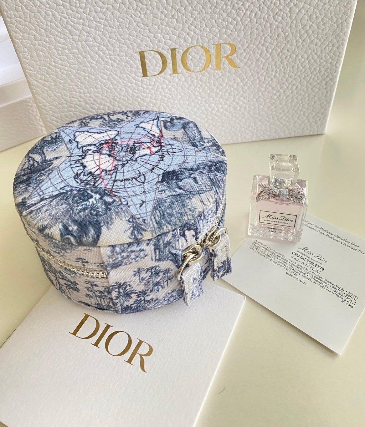 Dior Around The World Jewelry Case Miss Dior Blooming Bouquet Perfume 5ml