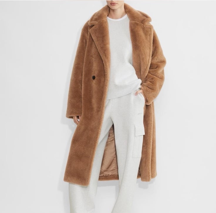 Aritzia Teddy Coat Camel/Brown