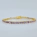 14K Gold 2ct Purple Amethyst Womens Gemstone Tennis Bracelet 8 Ladies Jewelry
