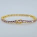 14K Gold 2ct Purple Amethyst Womens Gemstone Tennis Bracelet 8 Ladies Jewelry