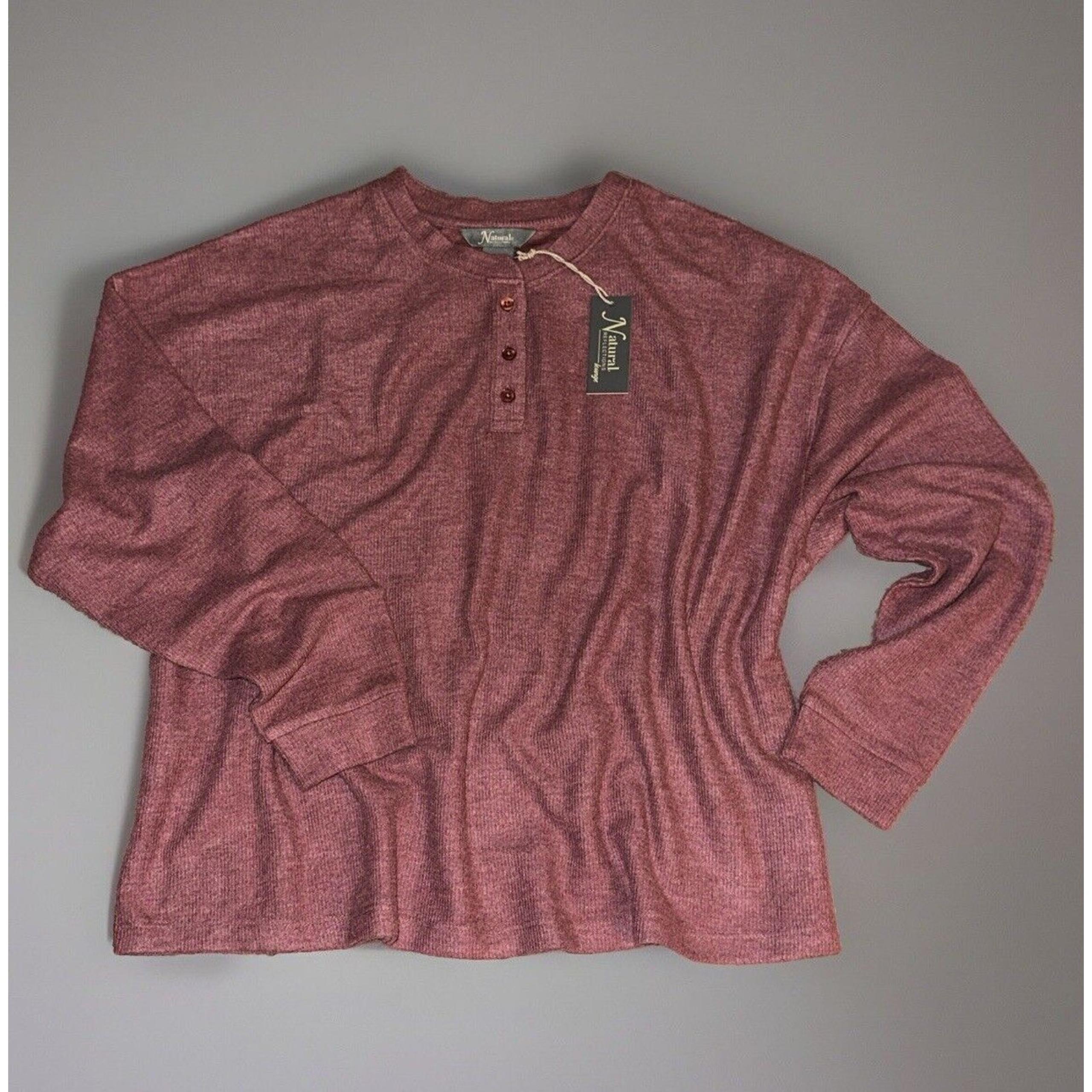 NWT Natural Reflections Tulipwood Heath Rib Knit size Medium