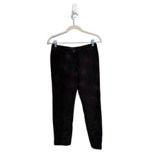 Etro milano silk printed flat front pants straight leg low rise size 38 EU 8 US