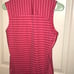 Puma pink striped golf polo XS