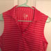 Puma pink striped golf polo XS