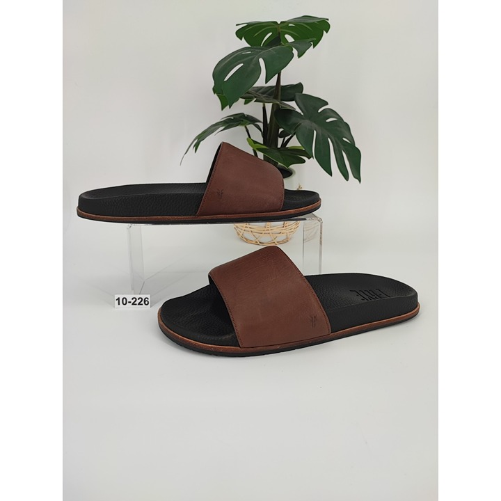 FRYE Men's Brown Leather Slip-On Sandals Size 10 US