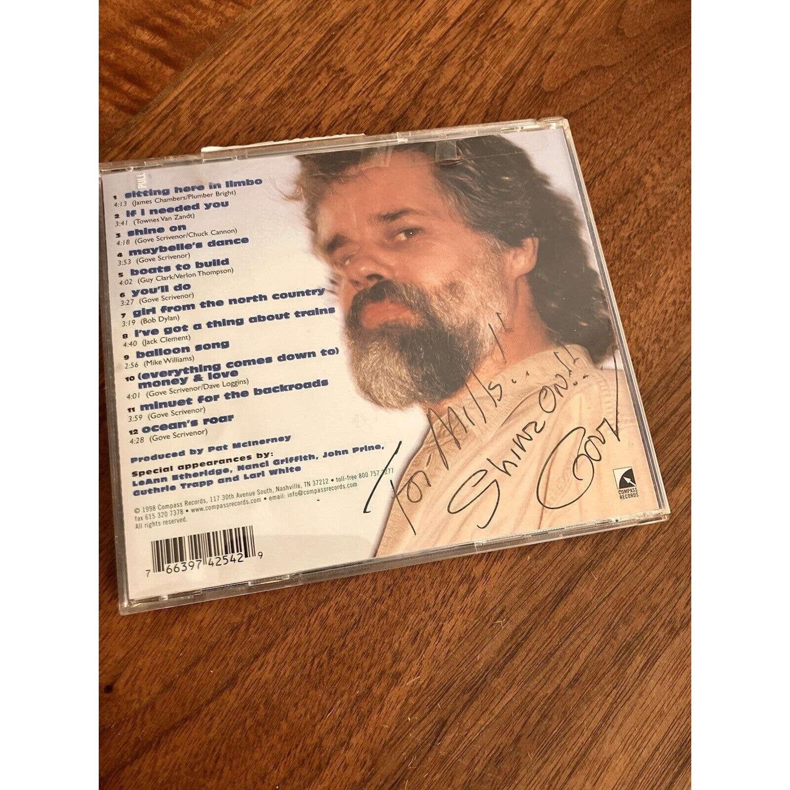 Shine on by SCRIVENOR GOVE [Audio CD] AUTOGRAPHED, Signed