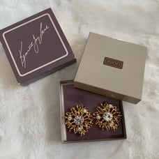 Vintage Kenneth Jay Lane Regal Riches Collection Earrings Avon