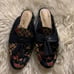 Sam Edelman velvet patchwork tassel mules 7.5 women’s slip on shoes fall