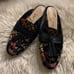 Sam Edelman velvet patchwork tassel mules 7.5 women’s slip on shoes fall