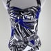 Trina Turk blue white halter bustier