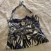 Trina Turk blue white halter bustier