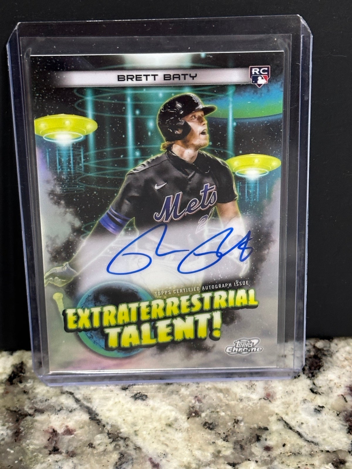 Brett Baty RC Auto SP Extraterrestrial Talent 2023 Topps Chrome Cosmic