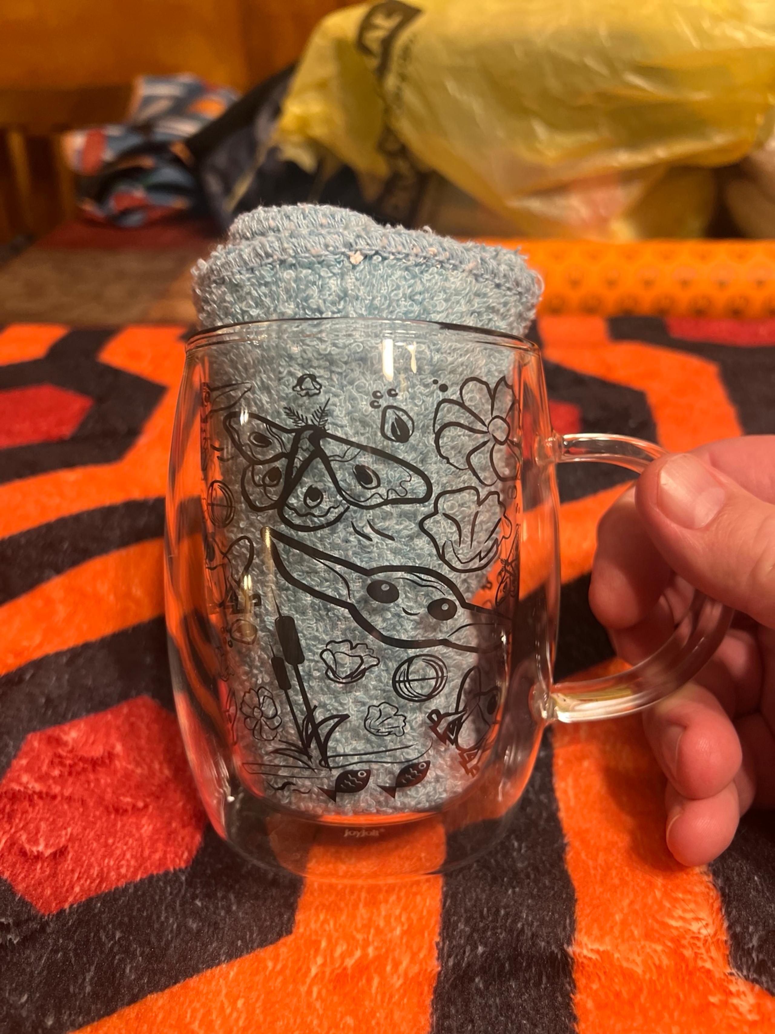 Clear Star Wars grogu coffee mug