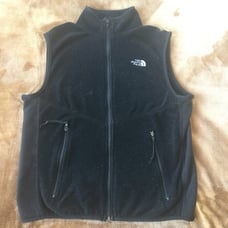 North Face black fleece vest outdoors hiking unisex S