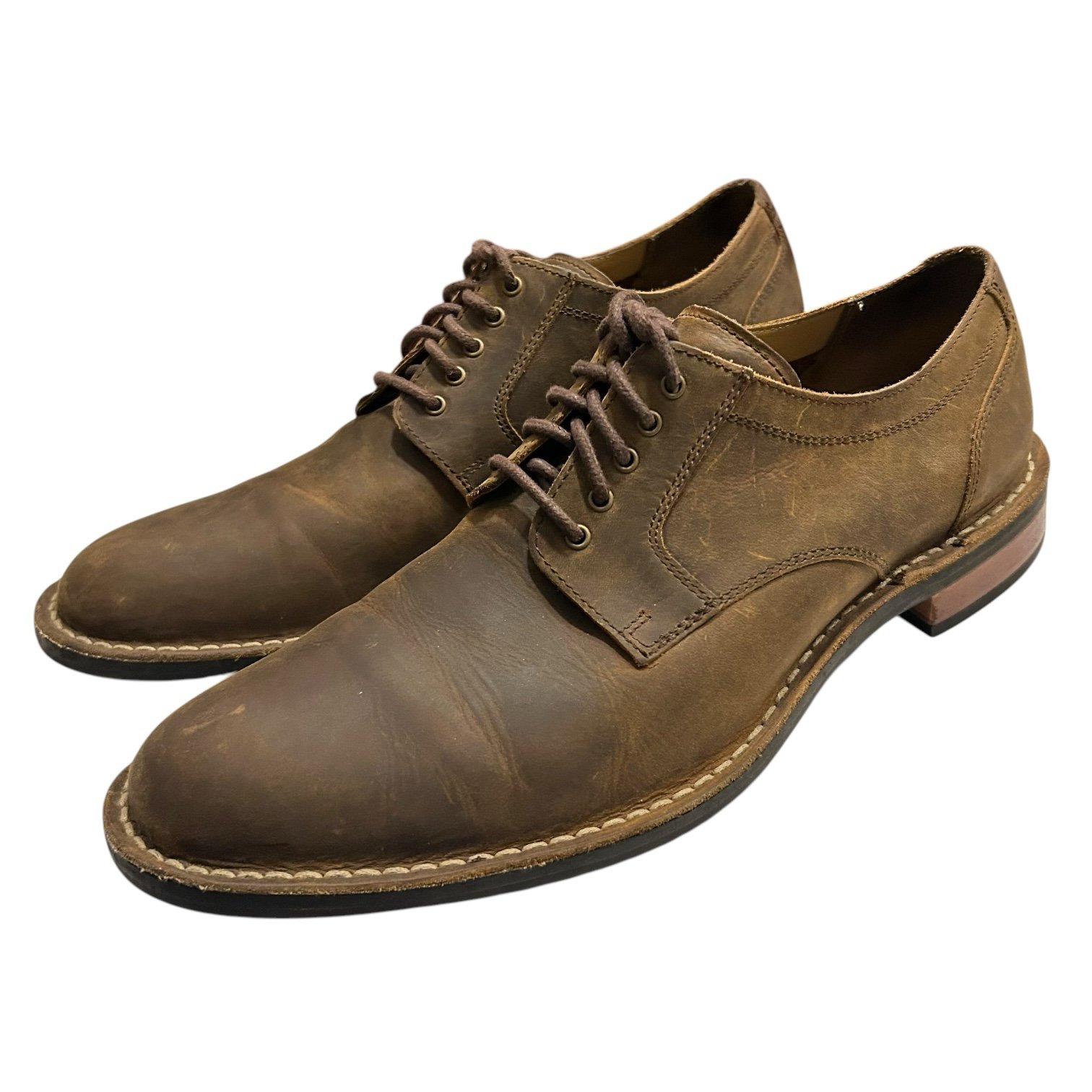 Cole Haan Grand os Men’s distressed look Brown leather Oxford shoes size 10M