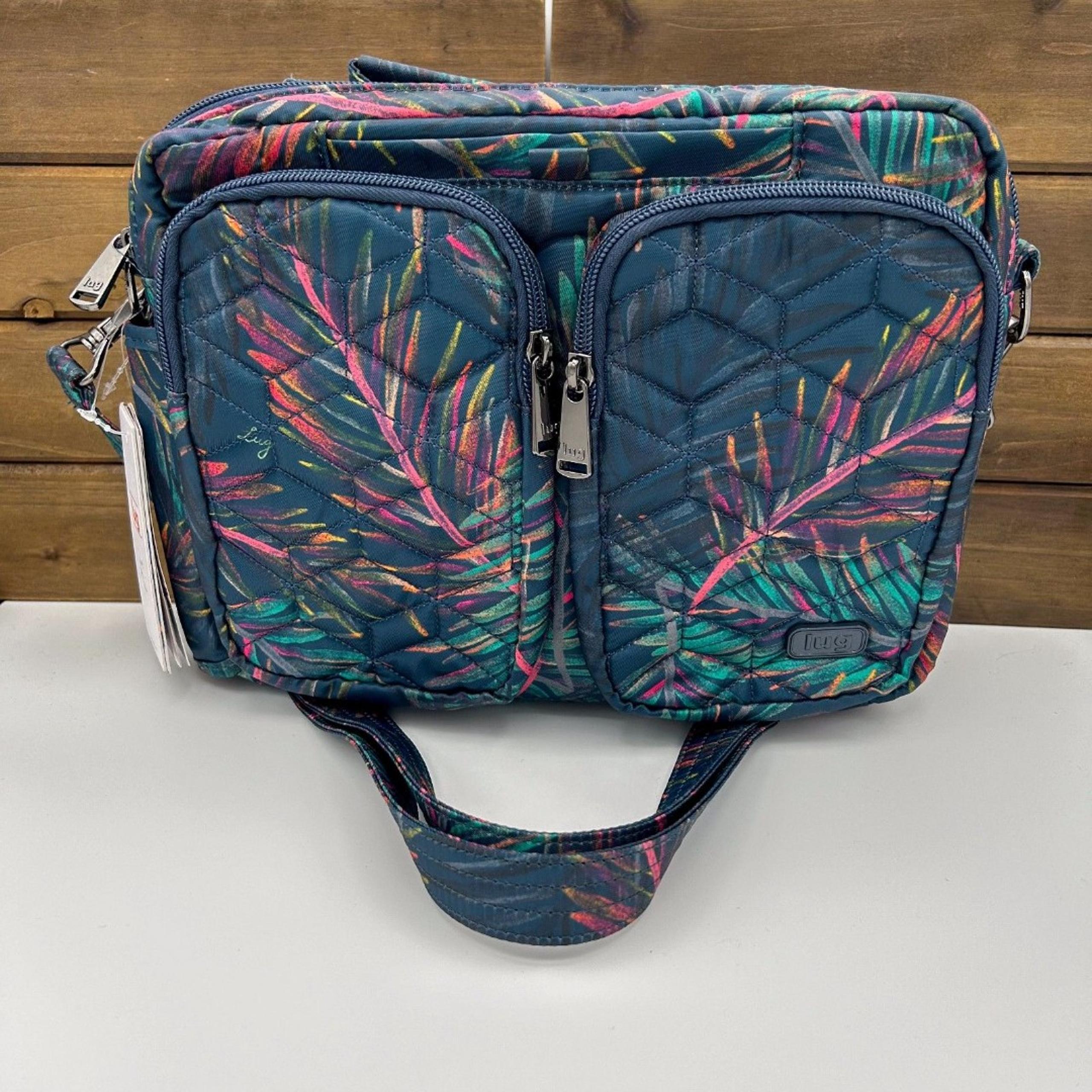 Lug NWT Navigator Tropical Blue and Pink Pattern