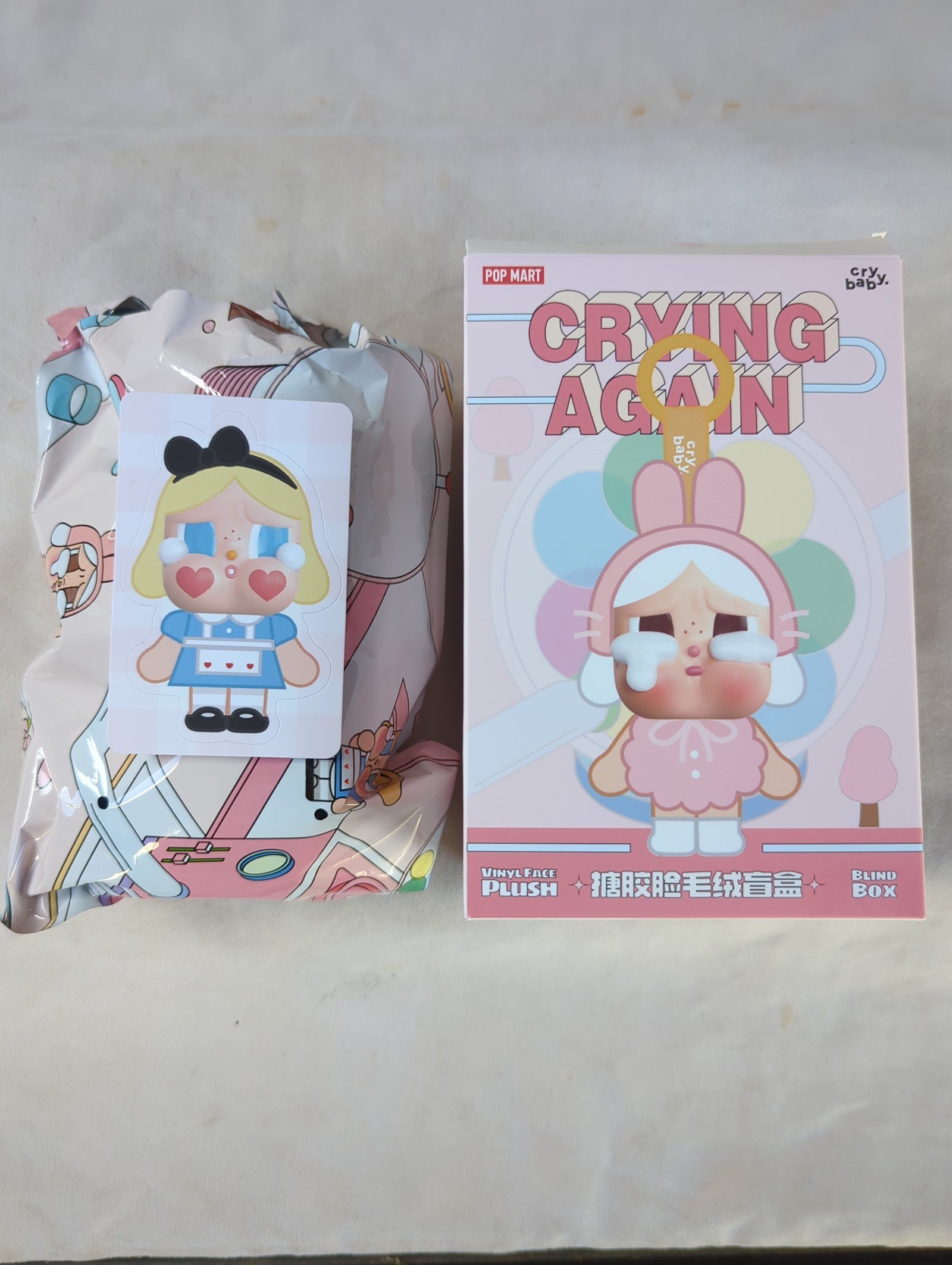 POP MART- Crying Again Series-Vinyl Face Plush - She's Alice