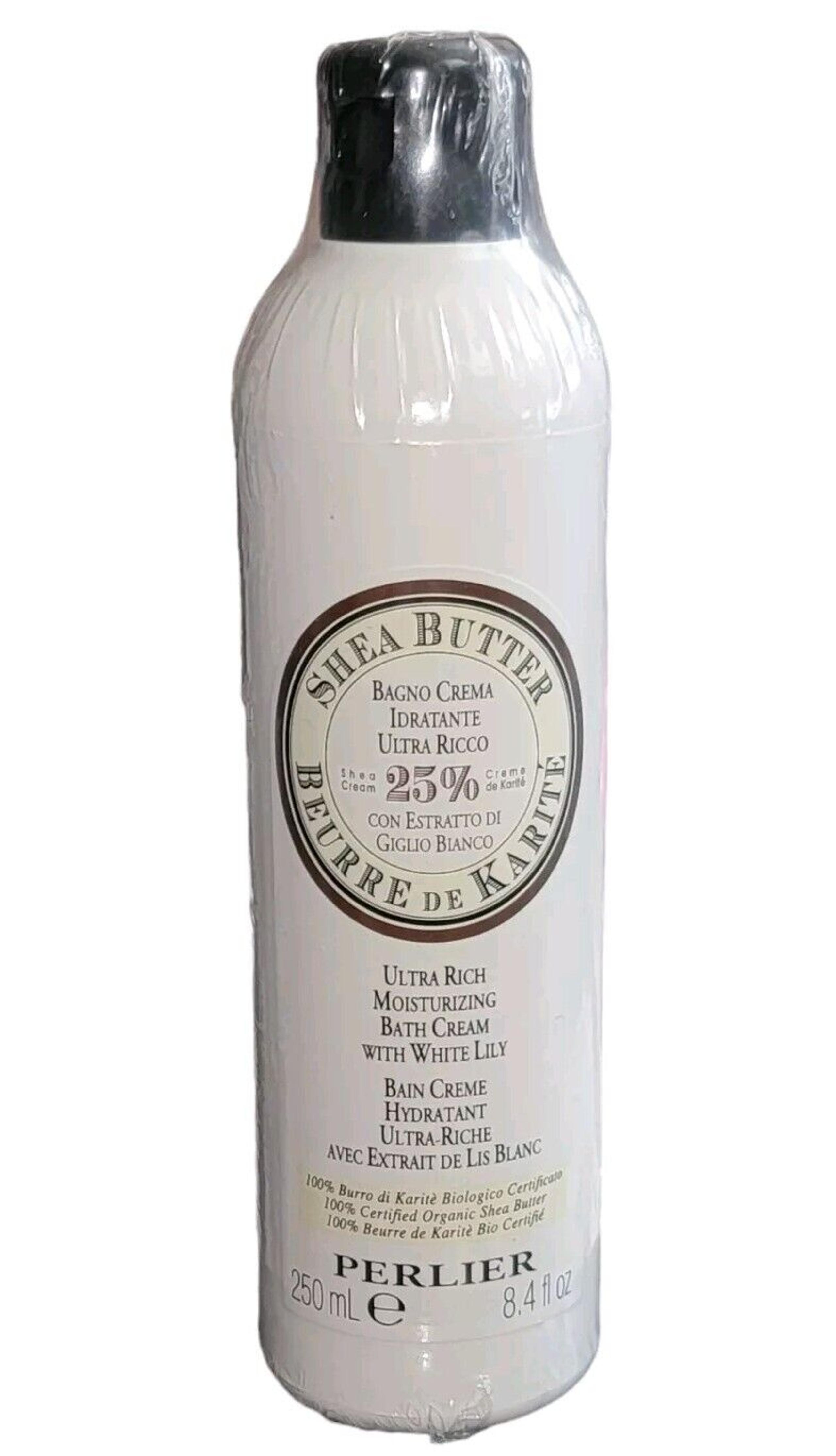 PERLIER Shea Butter Ultra Rich Bath Cream White Lily 8.4 fl oz SEALED NEW