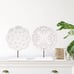 NEW 2 Pack Wooden Carved Cutout Flower Medallion Sculpture, Rustic