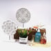 NEW 2 Pack Wooden Carved Cutout Flower Medallion Sculpture, Rustic