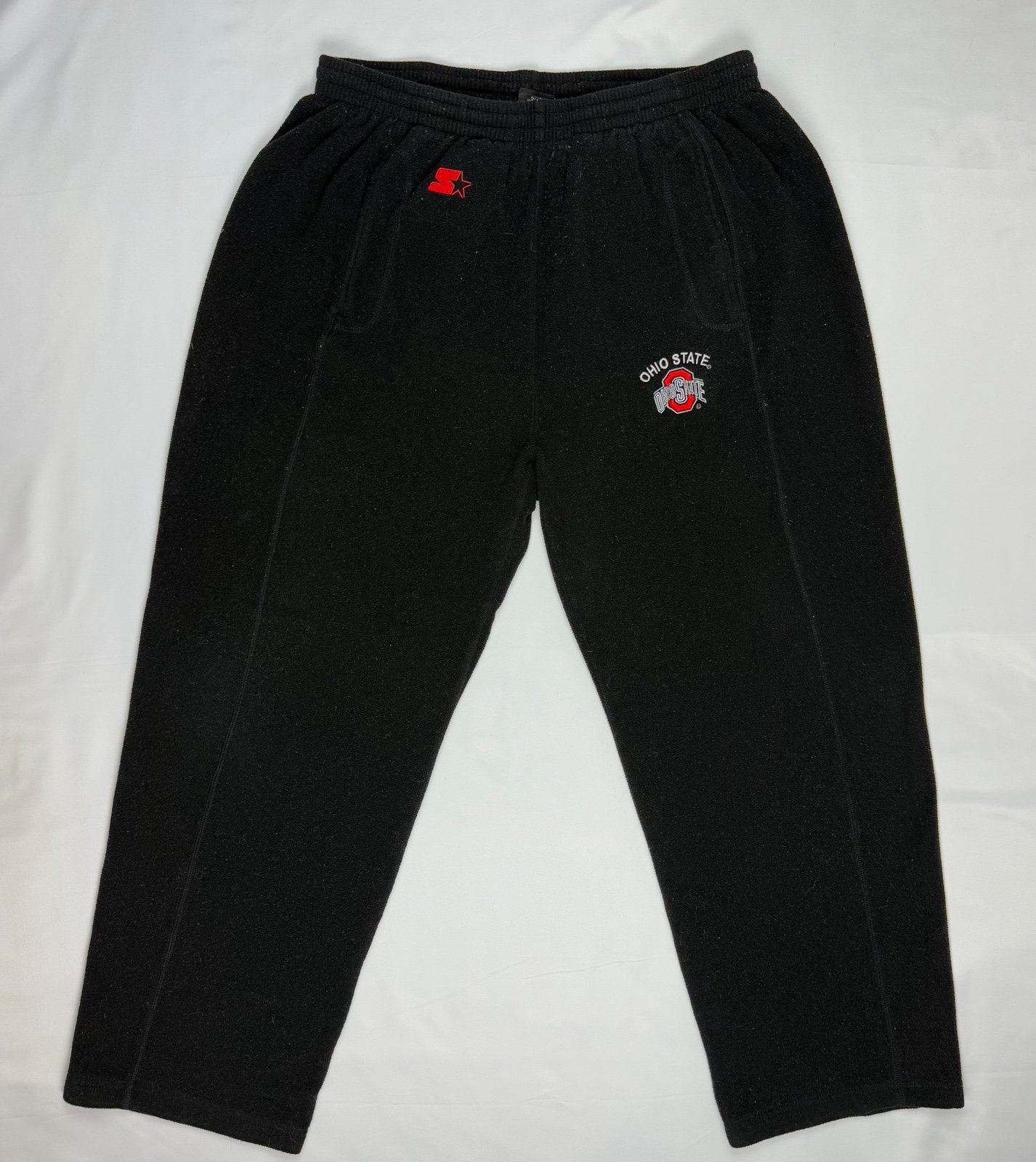Vtg Starter Ohio State Buckeyes Men Baggy Fleece Sweat Pants XL Y2K Loose Fit C3