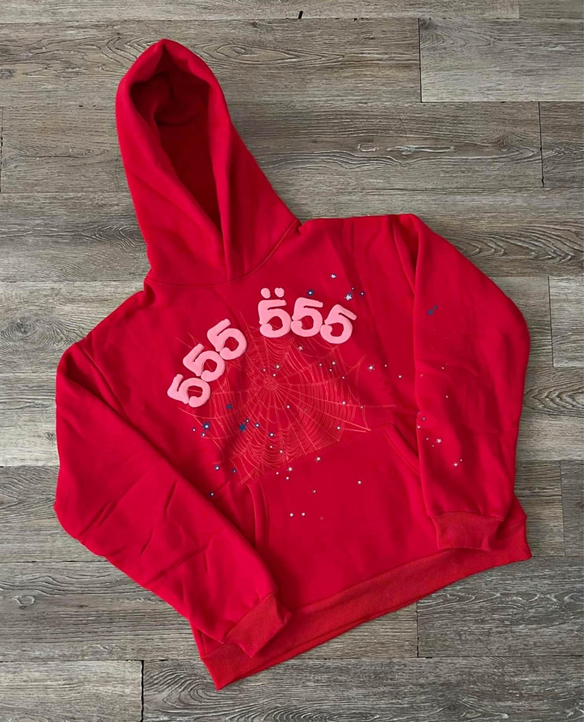 BRAND NEW Sp5der “555” Hoodie Red