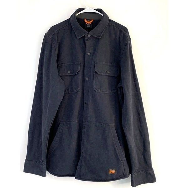 Timberland Pro Men’s Shaket Shirt Jacket Size LT 5978 Mill River Dark Navy EUC