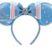 Disney Parks Cinderella Carriage Midnight Clock Headband Minnie Mouse Ears Blue