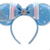 Disney Parks Cinderella Carriage Midnight Clock Headband Minnie Mouse Ears Blue
