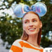 Disney Parks Cinderella Carriage Midnight Clock Headband Minnie Mouse Ears Blue