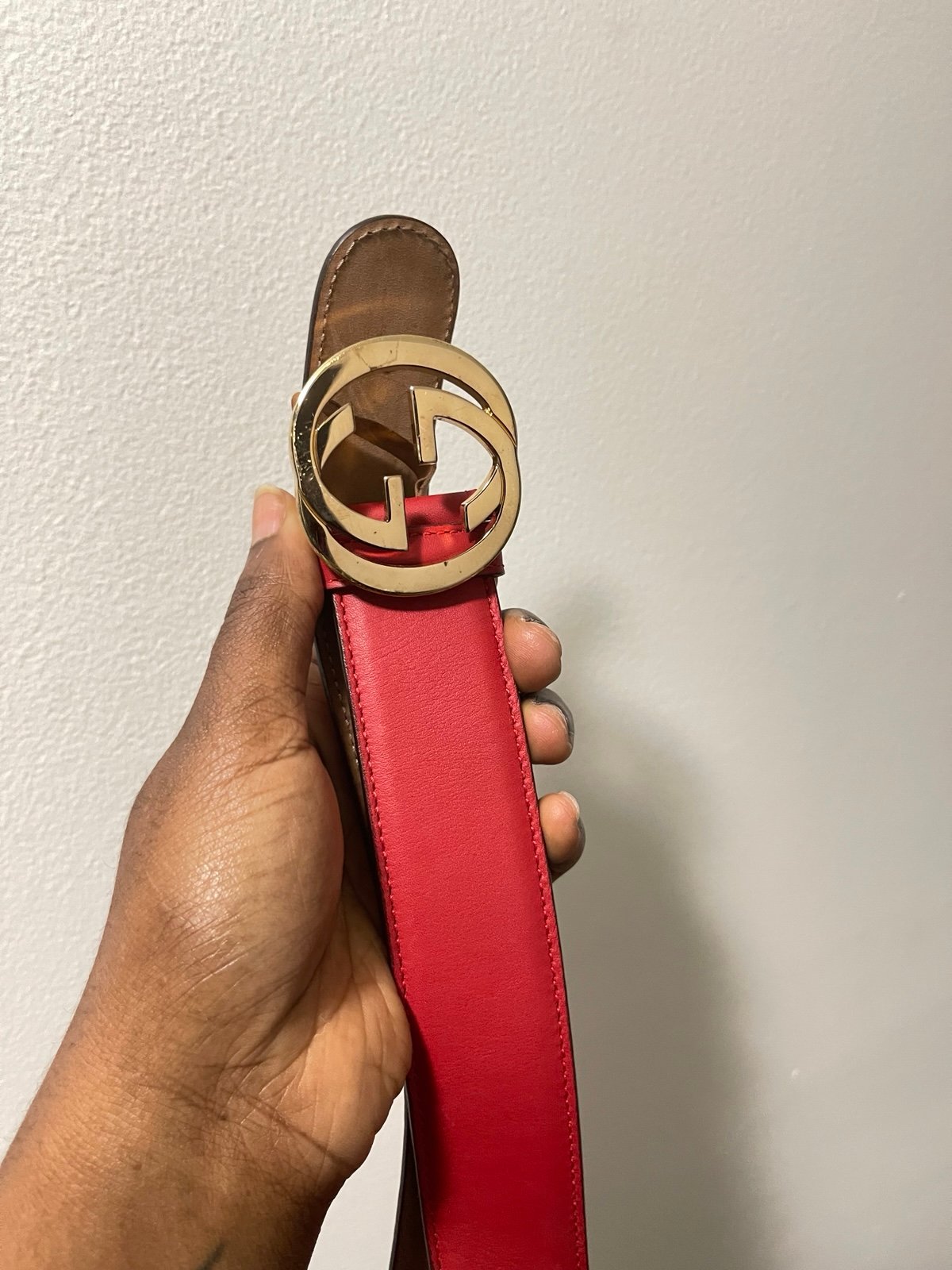 Red GG GUCCI BELT (Authentic)