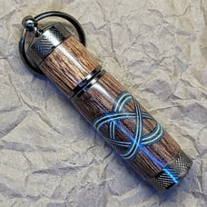 Hand turned Trench Key Ring Lighter