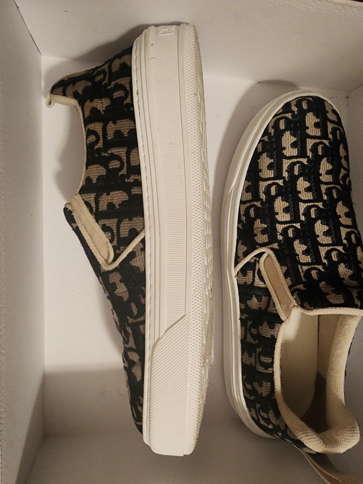 DIOR SOLAR OBLIQUE SLIP ON SNEAKERS