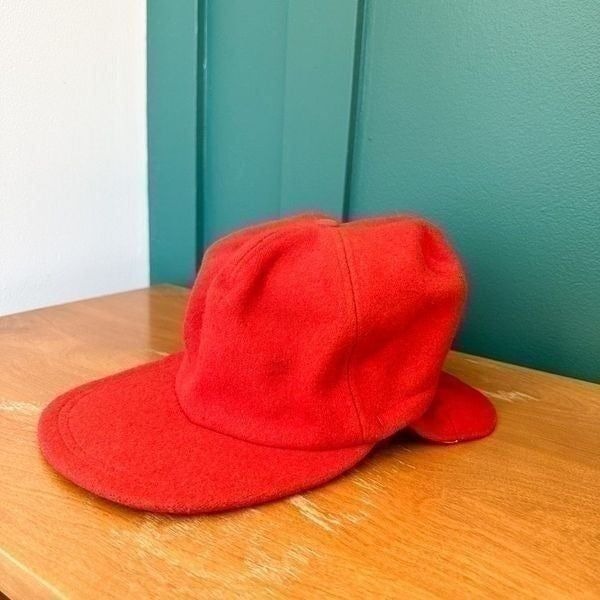 Vintage Men’s Murray Merkley Made in Canada Burnt Orange Wool Trapper Hat