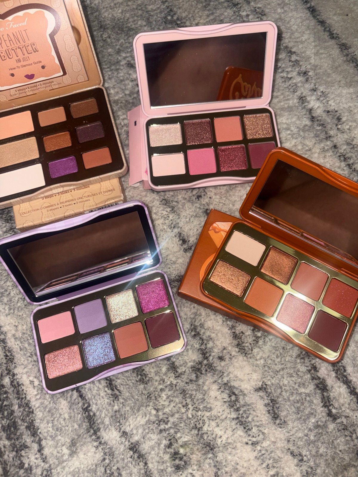 4 Too Faced Palette bundle eyeshadow RARE beauty eyes cosmetics