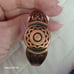 Vtg.Native Solid copper native signs cuff bracelet
