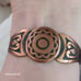 Vtg.Native Solid copper native signs cuff bracelet