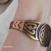 Vtg.Native Solid copper native signs cuff bracelet