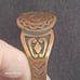 Vtg.Native Solid copper native signs cuff bracelet
