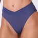 NWT New! L*Space Pointelle Rib Court Bikini Swim Bottom Slate Blue Small Beach